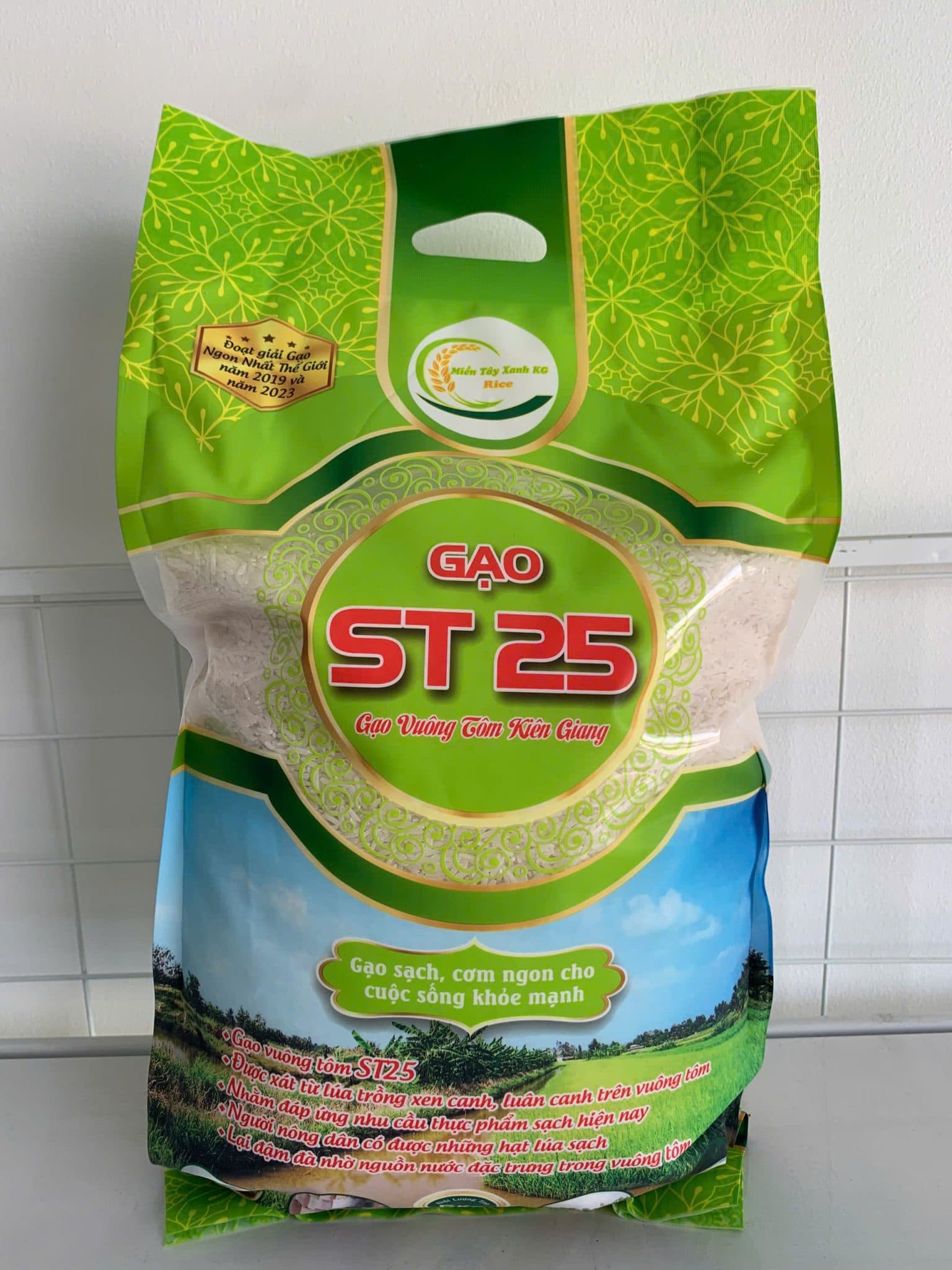 Gạo ST25 vuông tôm túi 5kg